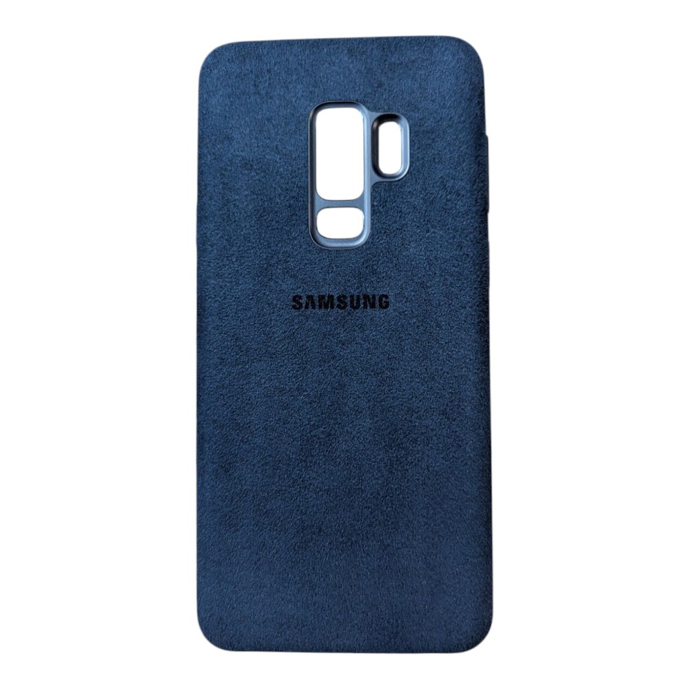 O7. Alcantara Cover For Samsung Galaxy S9+ Navy Blue (Suede-like Feel)